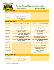 Here's the latest schedule as of March 8, 2017