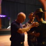 Photo from Stomp 2015 Saturday Benefit Dance with Art Sullivan a teaching Basic Two Step lesson.